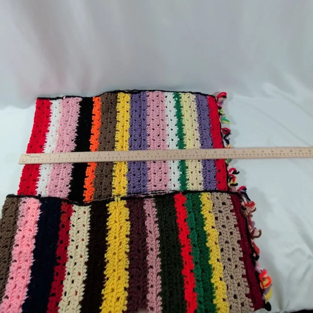 Handmade colorful crocheted